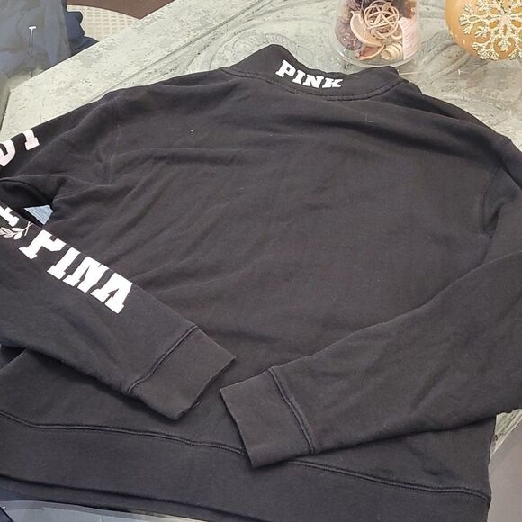 PINK VICTORIA'S SECRET 1/4 ZIP SWEATER - Picture 4 of 6